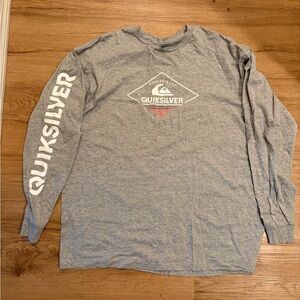 Quiksilver Heather Gray Long Sleeve Tee